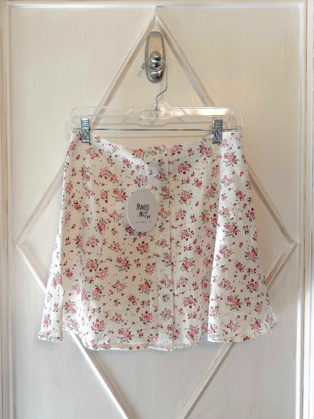 Princess Polly Merrina Floral Off-White Mini Skirt